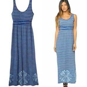 PRANA Adrienne Tie Dye Stripes Maxi Side Slits